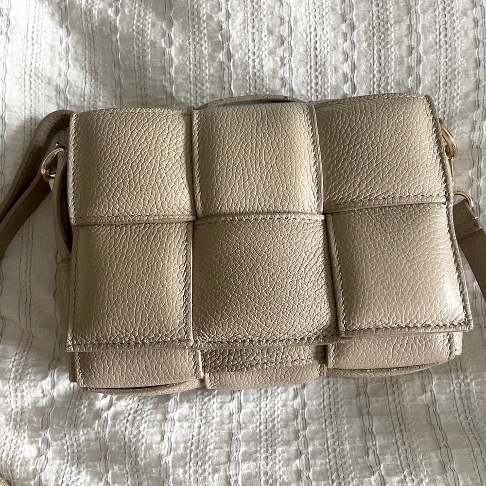 Genuine woven Leather handbag